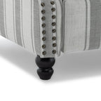 Ensemble de 2 fauteuils inclinables rembourrés avec tête de clou