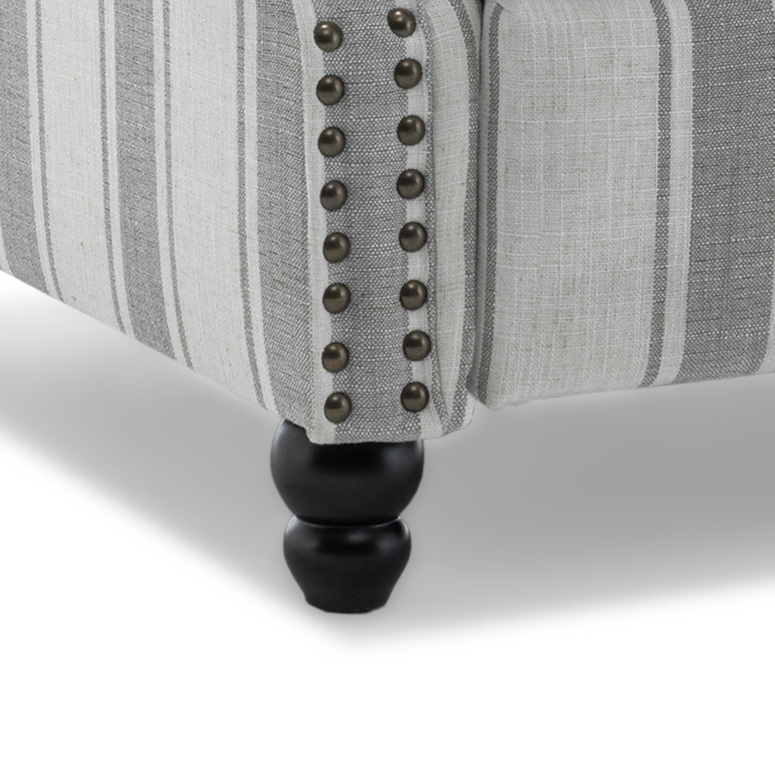 Ensemble de 2 fauteuils inclinables rembourrés avec tête de clou