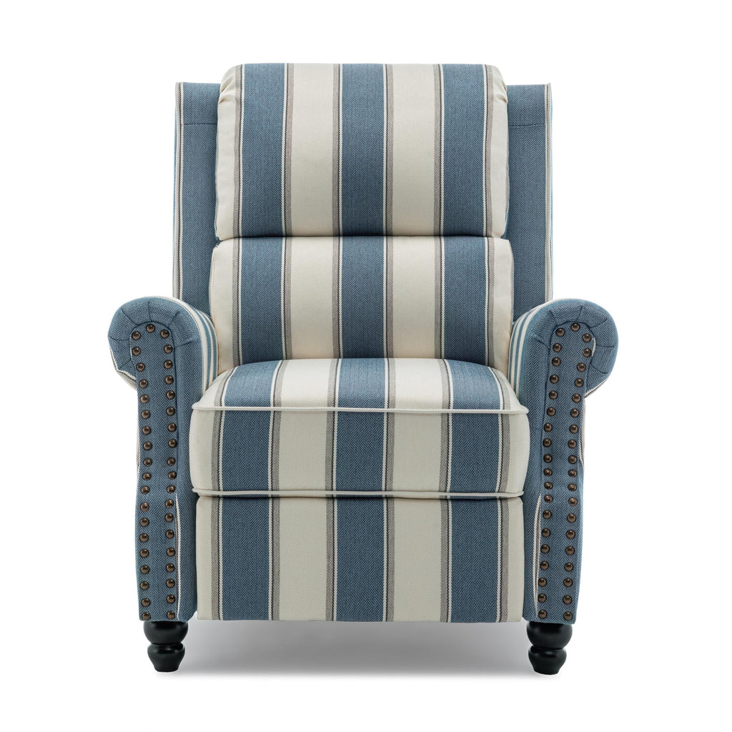 Ensemble de 2 fauteuils inclinables rembourrés avec tête de clou