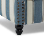 Ensemble de 2 fauteuils inclinables rembourrés avec tête de clou