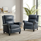 Ensemble de 2 fauteuils inclinables rembourrés avec tête de clou