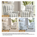 Ensemble de 2 fauteuils inclinables rembourrés avec tête de clou