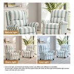 Ensemble de 2 fauteuils inclinables rembourrés avec tête de clou