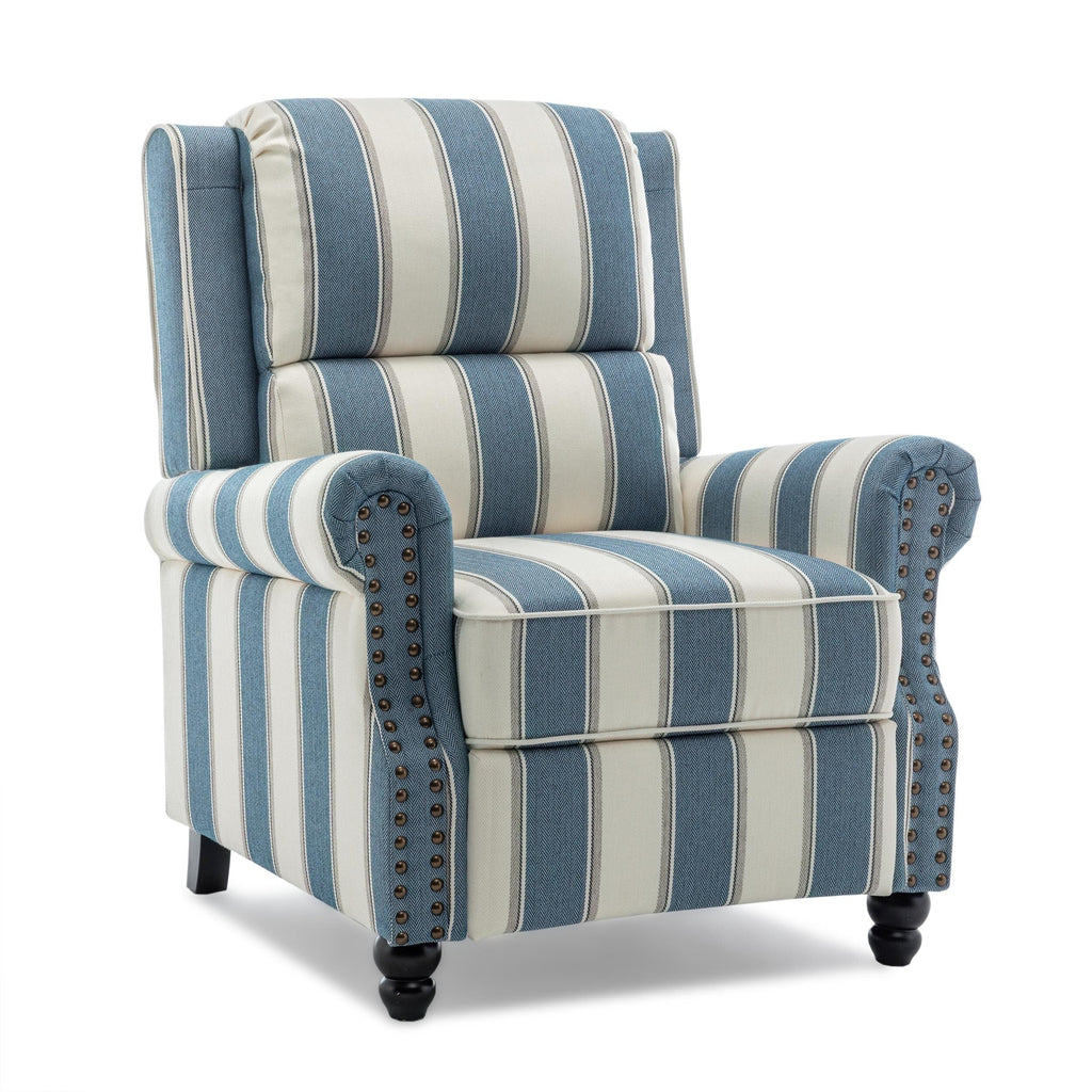 Ensemble de 2 fauteuils inclinables rembourrés avec tête de clou