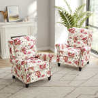 Ensemble de 2 fauteuils inclinables rembourrés avec tête de clou