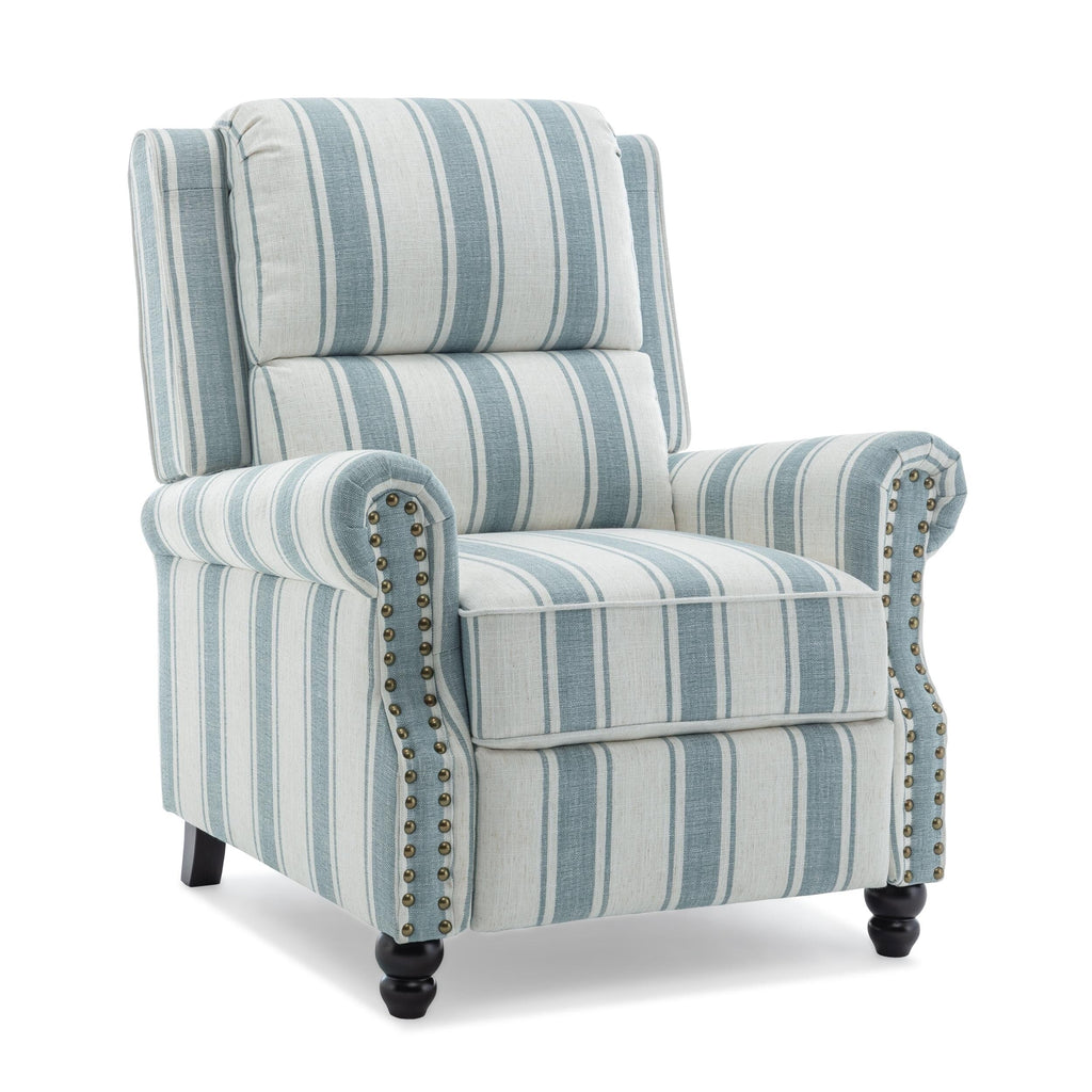 Ensemble de 2 fauteuils inclinables rembourrés avec tête de clou