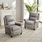 Ensemble de 2 fauteuils inclinables rembourrés avec tête de clou