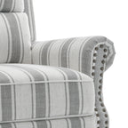 Ensemble de 2 fauteuils inclinables rembourrés avec tête de clou