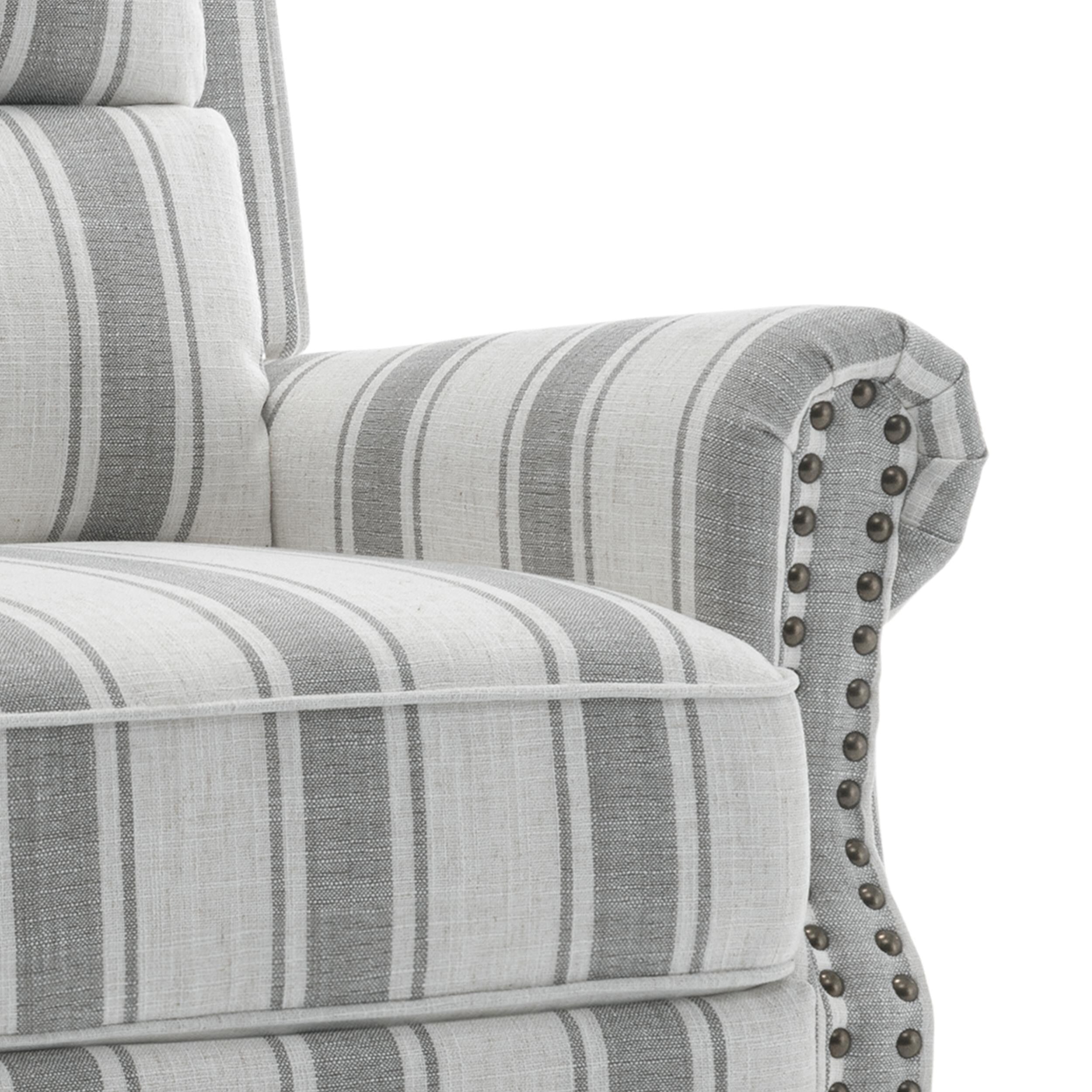 Ensemble de 2 fauteuils inclinables rembourrés avec tête de clou