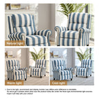 Ensemble de 2 fauteuils inclinables rembourrés avec tête de clou