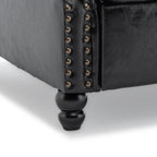 Ensemble de 2 fauteuils inclinables rembourrés avec tête de clou