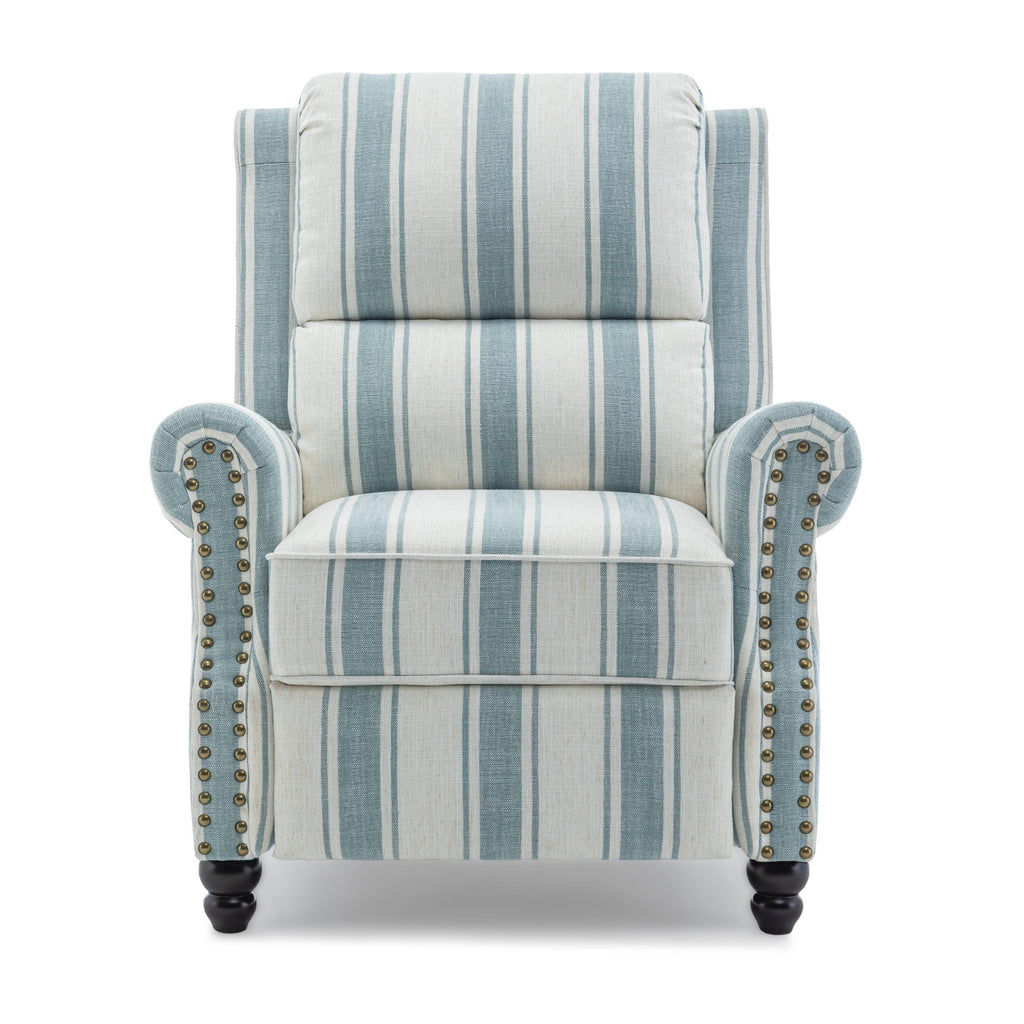 Ensemble de 2 fauteuils inclinables rembourrés avec tête de clou