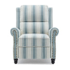 Ensemble de 2 fauteuils inclinables rembourrés avec tête de clou