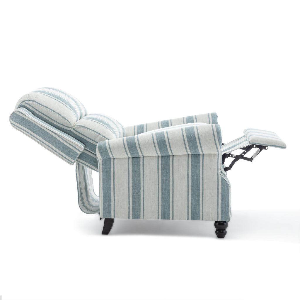 Ensemble de 2 fauteuils inclinables rembourrés avec tête de clou