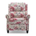 Ensemble de 2 fauteuils inclinables rembourrés avec tête de clou