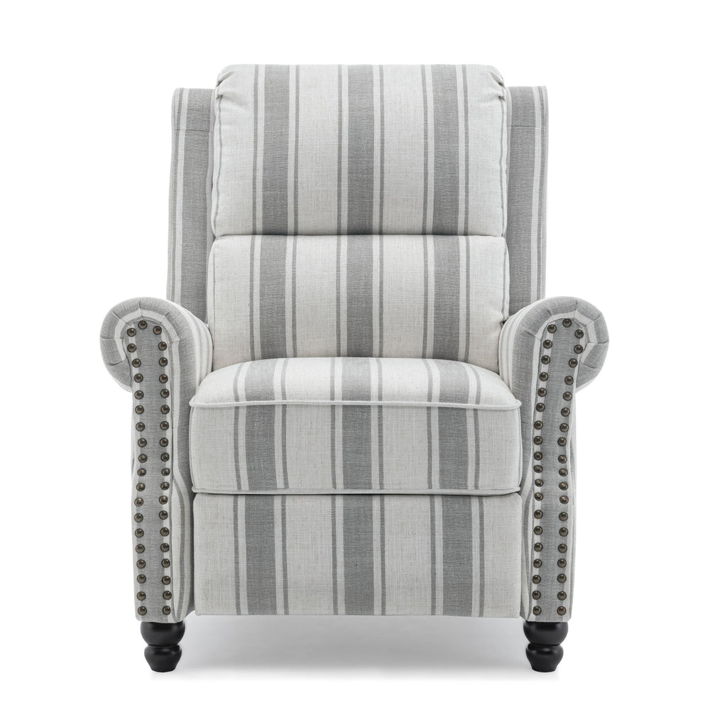 Ensemble de 2 fauteuils inclinables rembourrés avec tête de clou