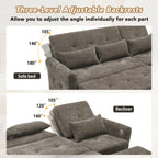 Canapé 2 en 1 avec lit gigogne et fauteuil inclinable réversible par Harper&amp;Bright Designs