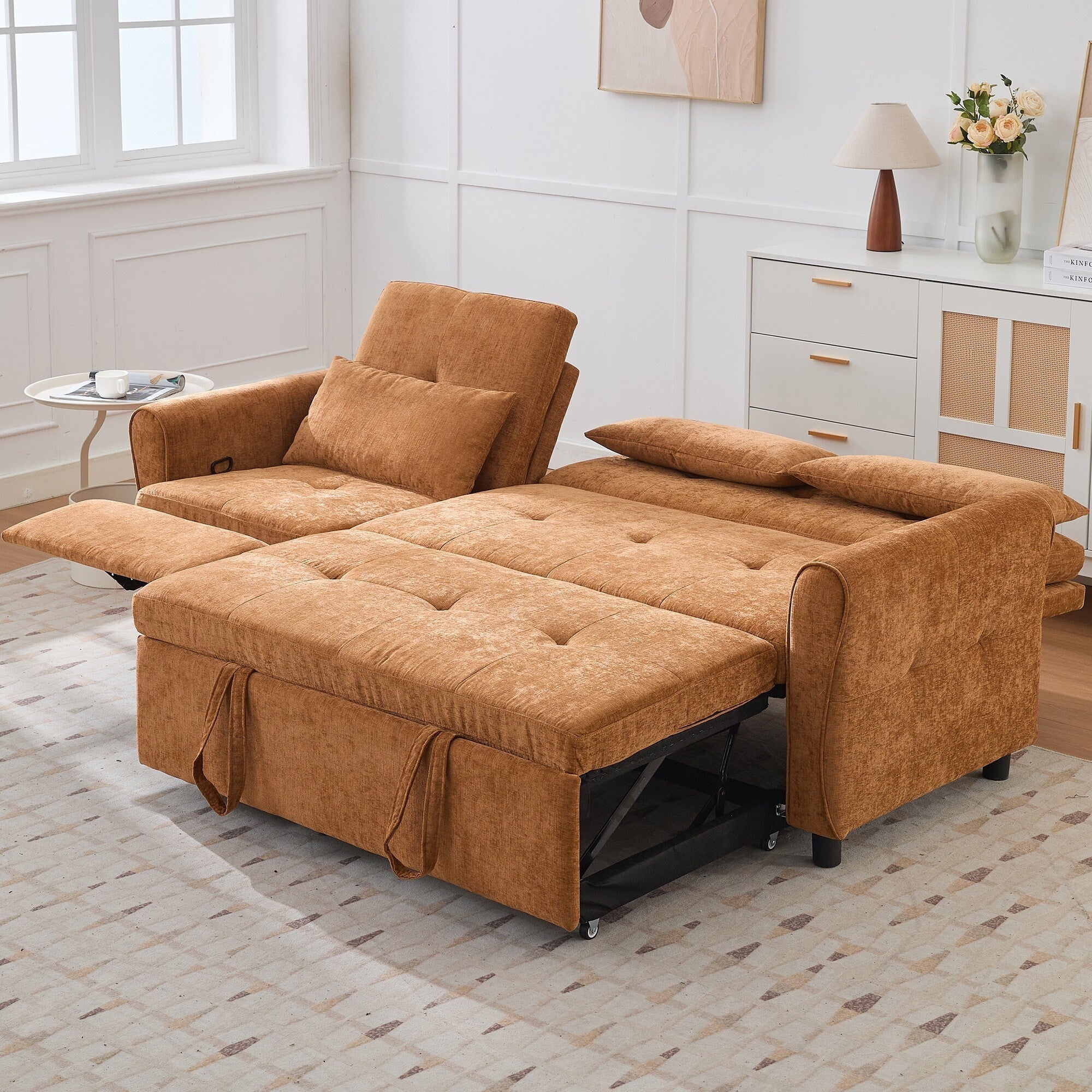 Canapé 2 en 1 avec lit gigogne et fauteuil inclinable réversible par Harper&amp;Bright Designs