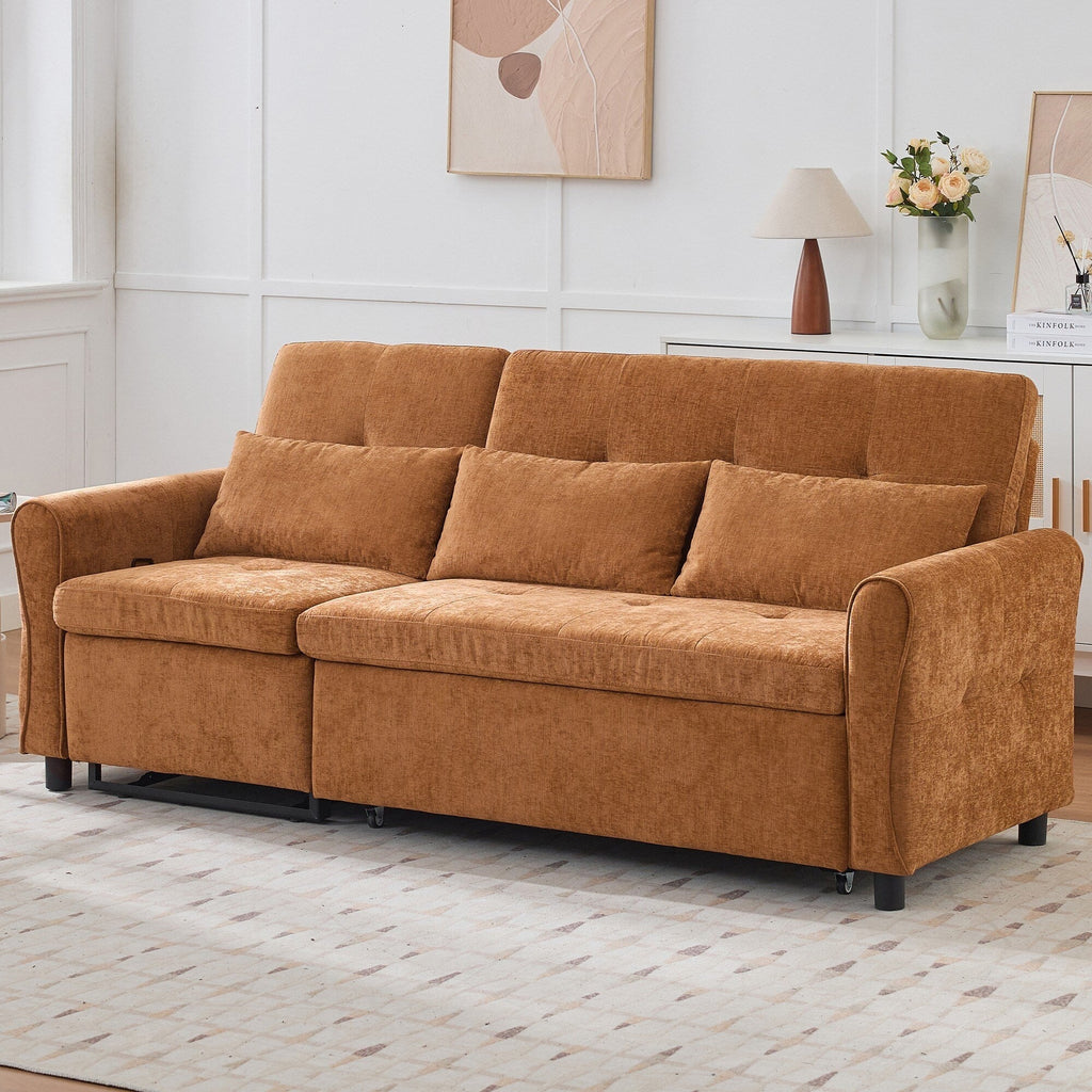 Canapé 2 en 1 avec lit gigogne et fauteuil inclinable réversible par Harper&amp;Bright Designs