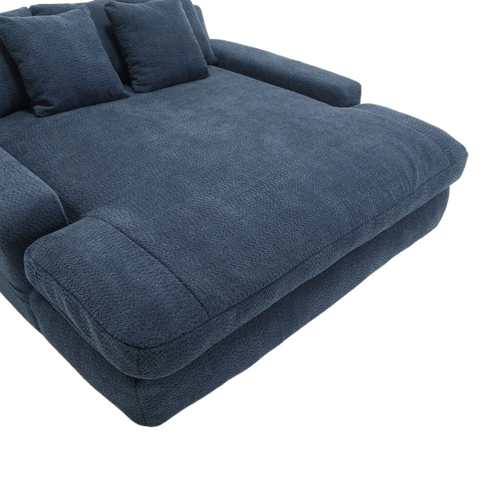 Canapé 2 places avec 5 coussins de dossier, canapé confortable - canapé à siège profond pour le salon