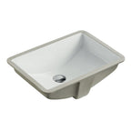 Lavabo de salle de bain rectangulaire en porcelaine et céramique de style européen de 20-3/4 pouces sous plan