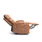 Fauteuil inclinable électrique de 21 pouces de large pour personnes âgées, massage lombaire à 8 points, chauffage, télécommande, poches latérales, porte-gobelets
