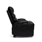 Fauteuil inclinable électrique de 21 pouces de large pour personnes âgées, massage lombaire à 8 points, chauffage, télécommande, poches latérales, porte-gobelets