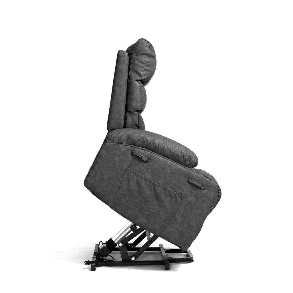 Fauteuil inclinable électrique de 21 pouces de large pour personnes âgées, massage lombaire à 8 points, chauffage, télécommande, poches latérales, porte-gobelets