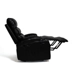 Fauteuil inclinable électrique de 21 pouces de large pour personnes âgées, massage lombaire à 8 points, chauffage, télécommande, poches latérales, porte-gobelets