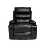 Fauteuil inclinable électrique de 21 pouces de large pour personnes âgées, massage lombaire à 8 points, chauffage, télécommande, poches latérales, porte-gobelets