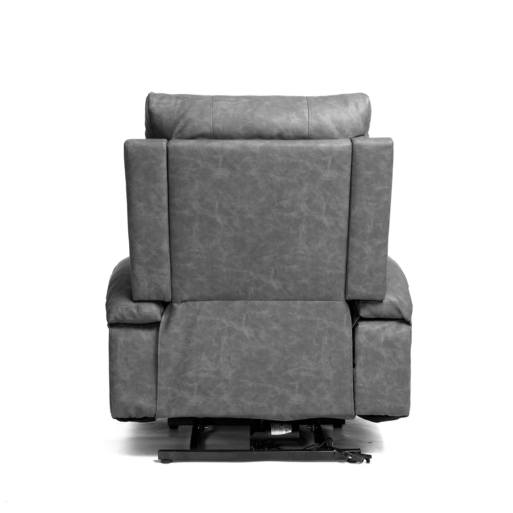 Fauteuil inclinable électrique de 21 pouces de large pour personnes âgées, massage lombaire à 8 points, chauffage, télécommande, poches latérales, porte-gobelets