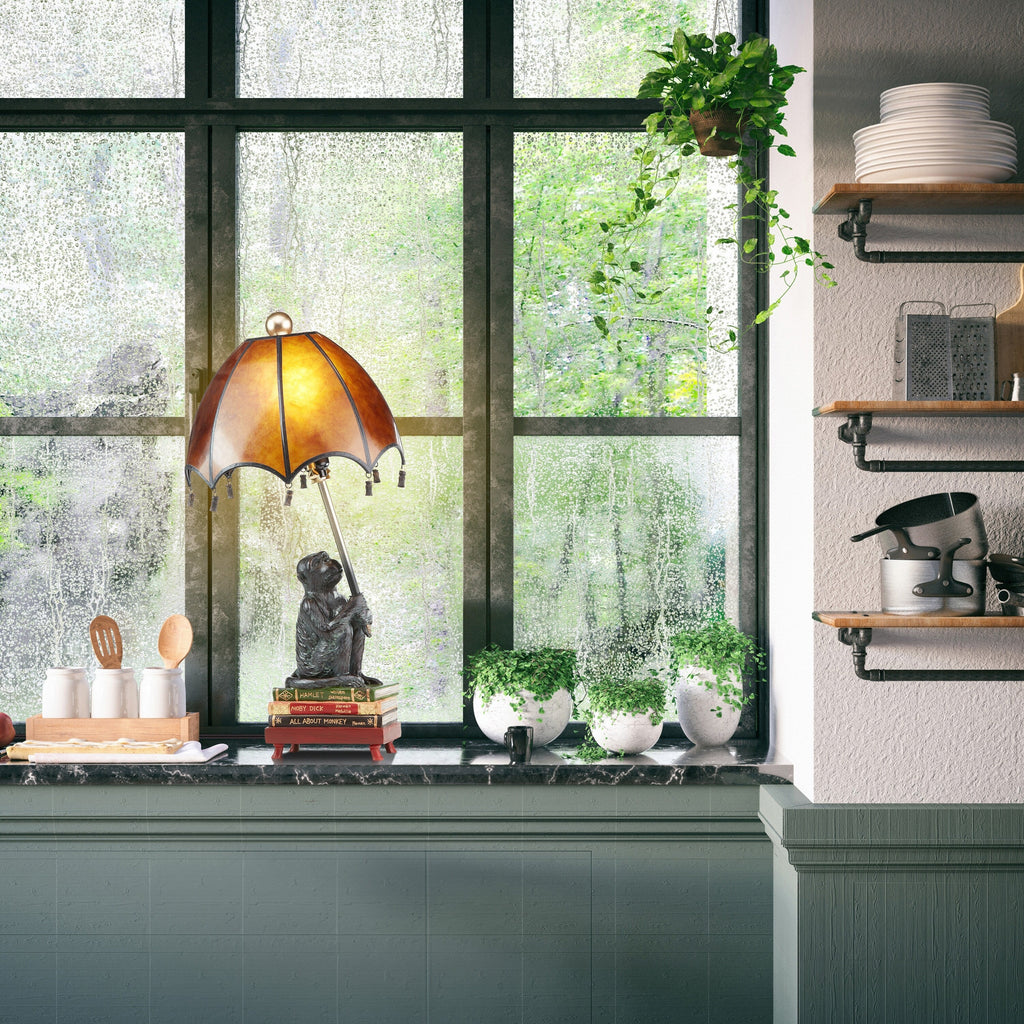 Lampe de table Singe Intellectuel 21,75 po (L 11 x l 11 x H 21,75 po)