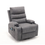 Fauteuil inclinable électrique 21 W, grand format, massage par vibrations à 8 points et chauffage lombaire, télécommande, poches latérales, porte-gobelets