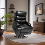 Fauteuil inclinable électrique 21 W, grand format, massage par vibrations à 8 points et chauffage lombaire, télécommande, poches latérales, porte-gobelets