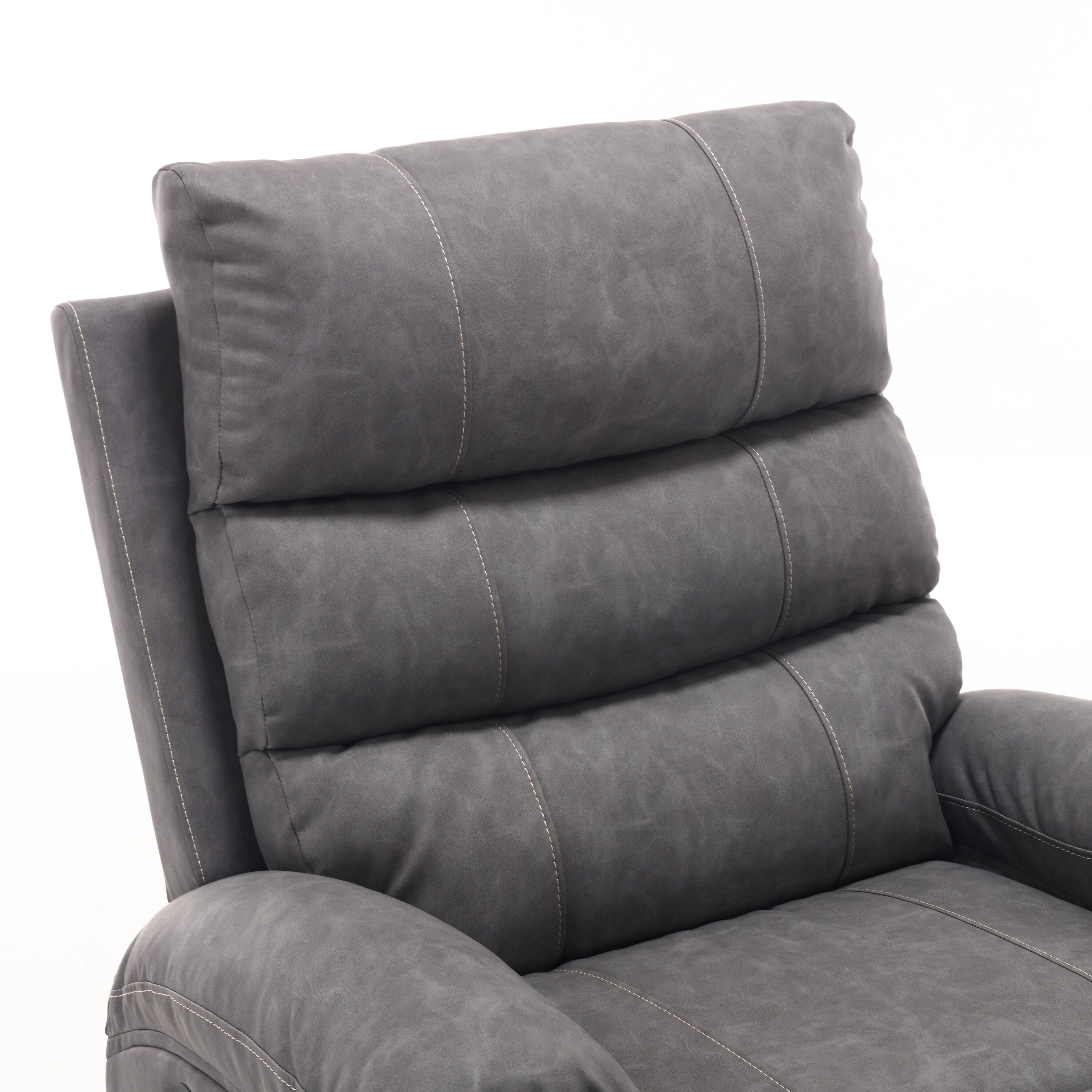 Fauteuil inclinable électrique 21 W, grand format, massage par vibrations à 8 points et chauffage lombaire, télécommande, poches latérales, porte-gobelets