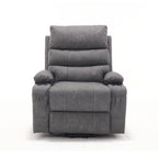 Fauteuil inclinable électrique 21 W, grand format, massage par vibrations à 8 points et chauffage lombaire, télécommande, poches latérales, porte-gobelets