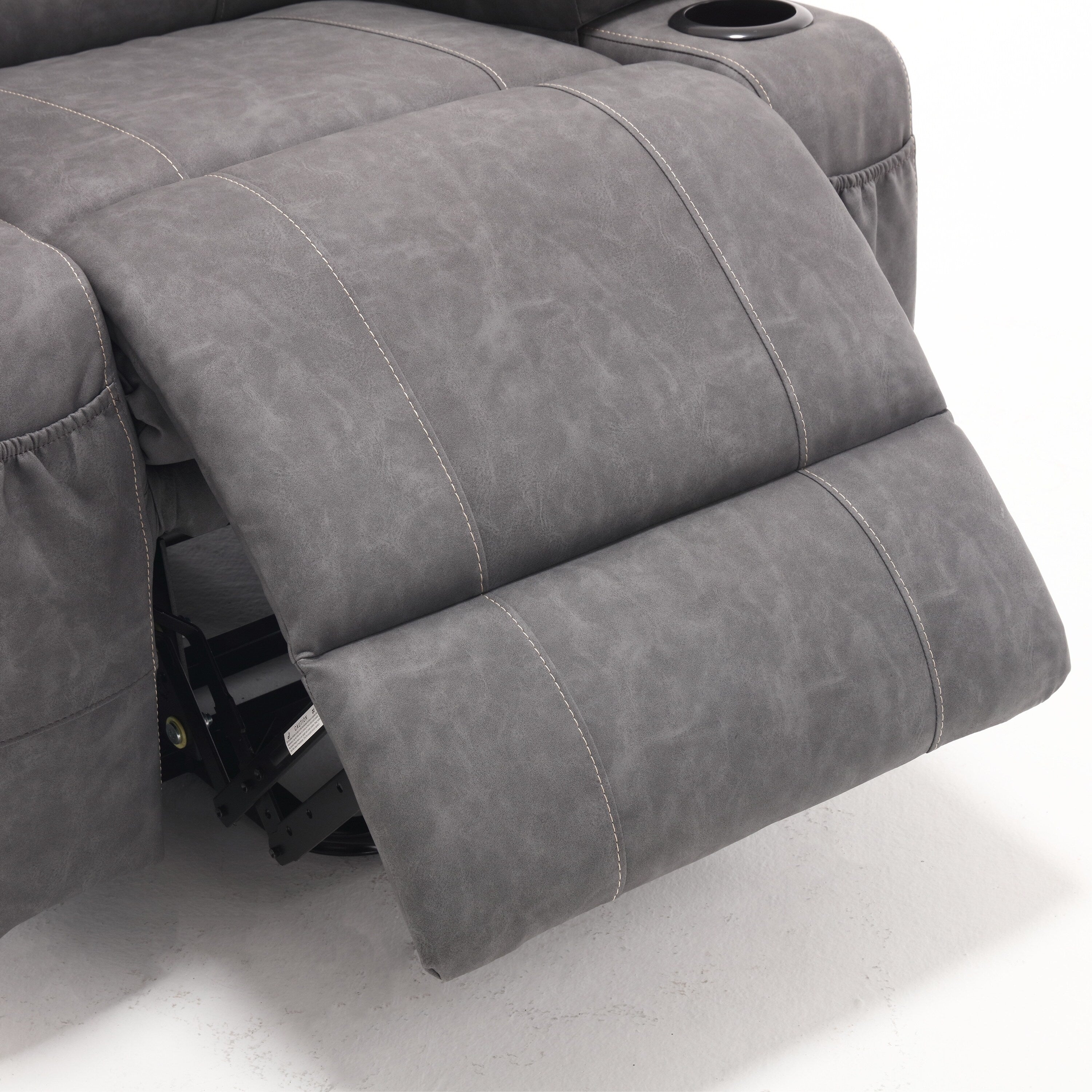Fauteuil inclinable électrique 21 W, grand format, massage par vibrations à 8 points et chauffage lombaire, télécommande, poches latérales, porte-gobelets