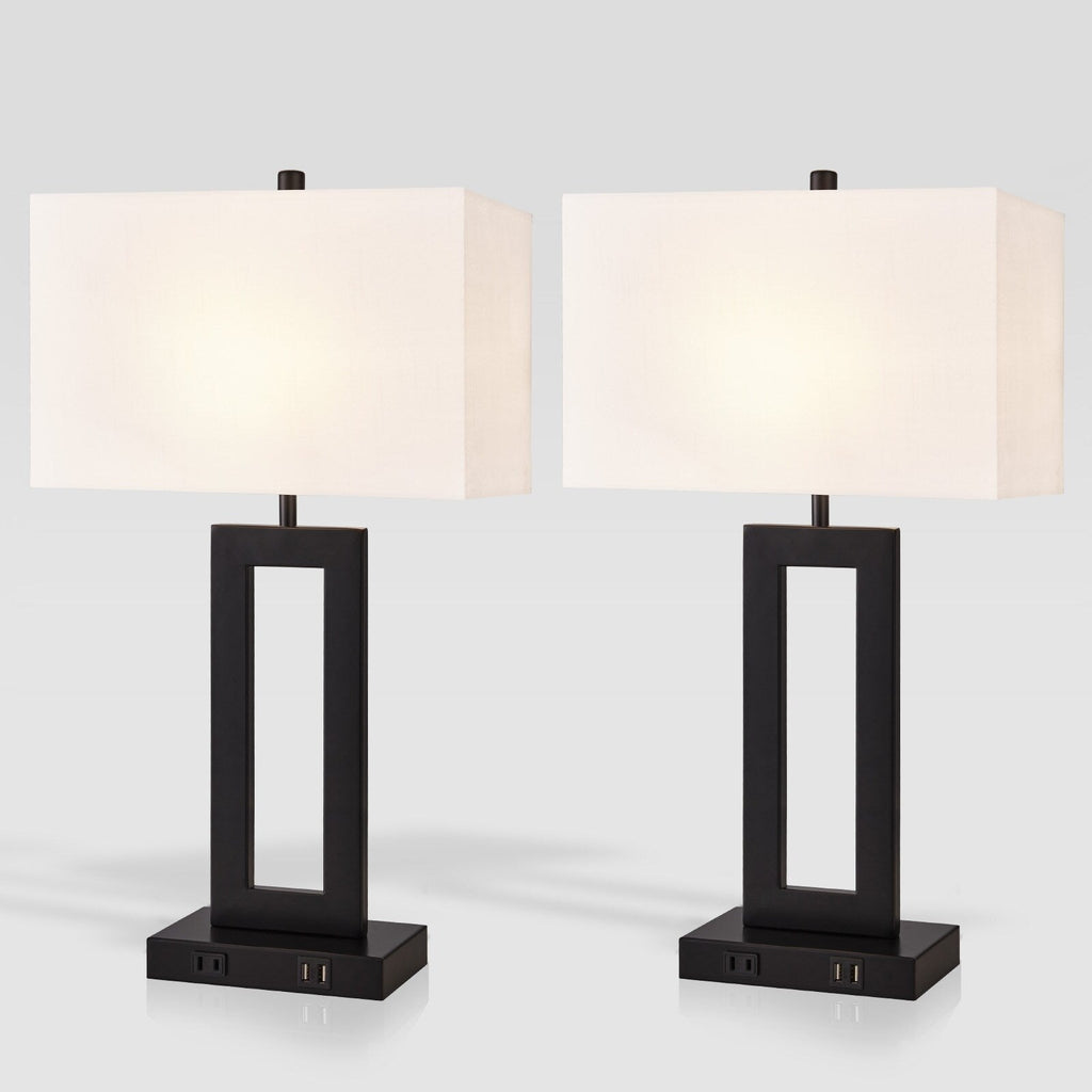 Ensemble de 22 lampes de table USB grises à commande tactile