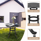 Table de bistrot ronde d'extérieur en fonte d'aluminium 23,22 pouces, table d'appoint ronde d'extérieur en mosaïque