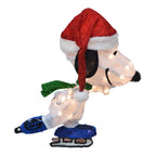 24 décorations de jardin pré-éclairées à LED 3D Peanuts, Snoopy en train de patiner