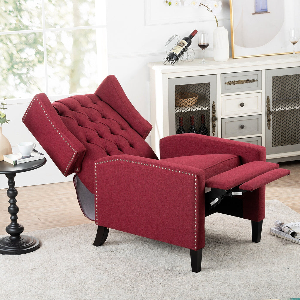 Fauteuil inclinable manuel en tissu large de 27,16 pouces