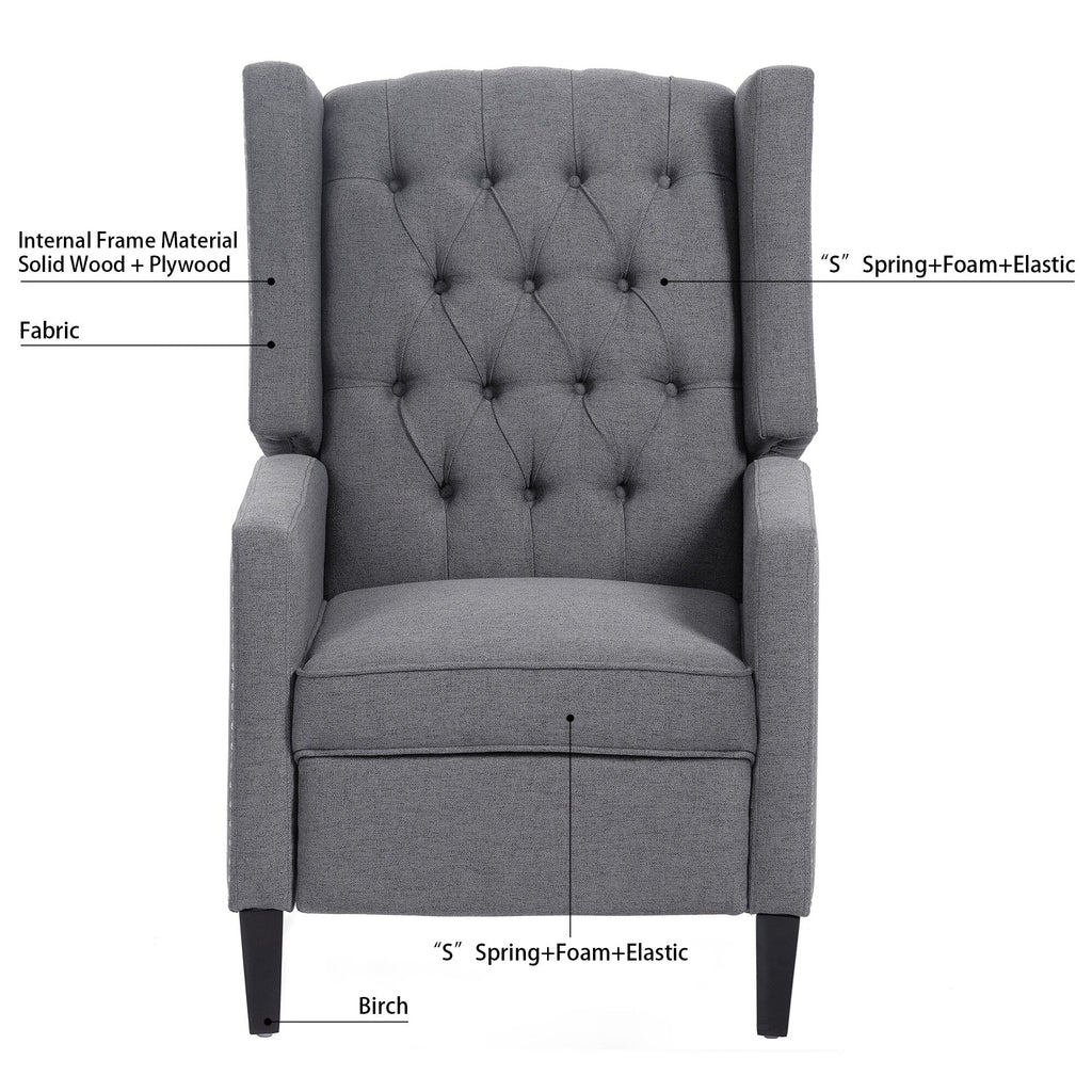 Fauteuil inclinable manuel large de 27,16 pouces