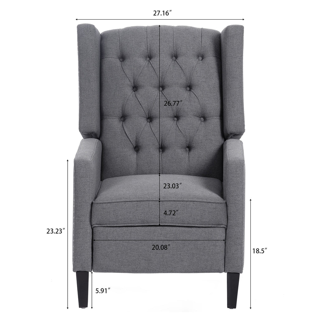 Fauteuil inclinable manuel large de 27,16 pouces