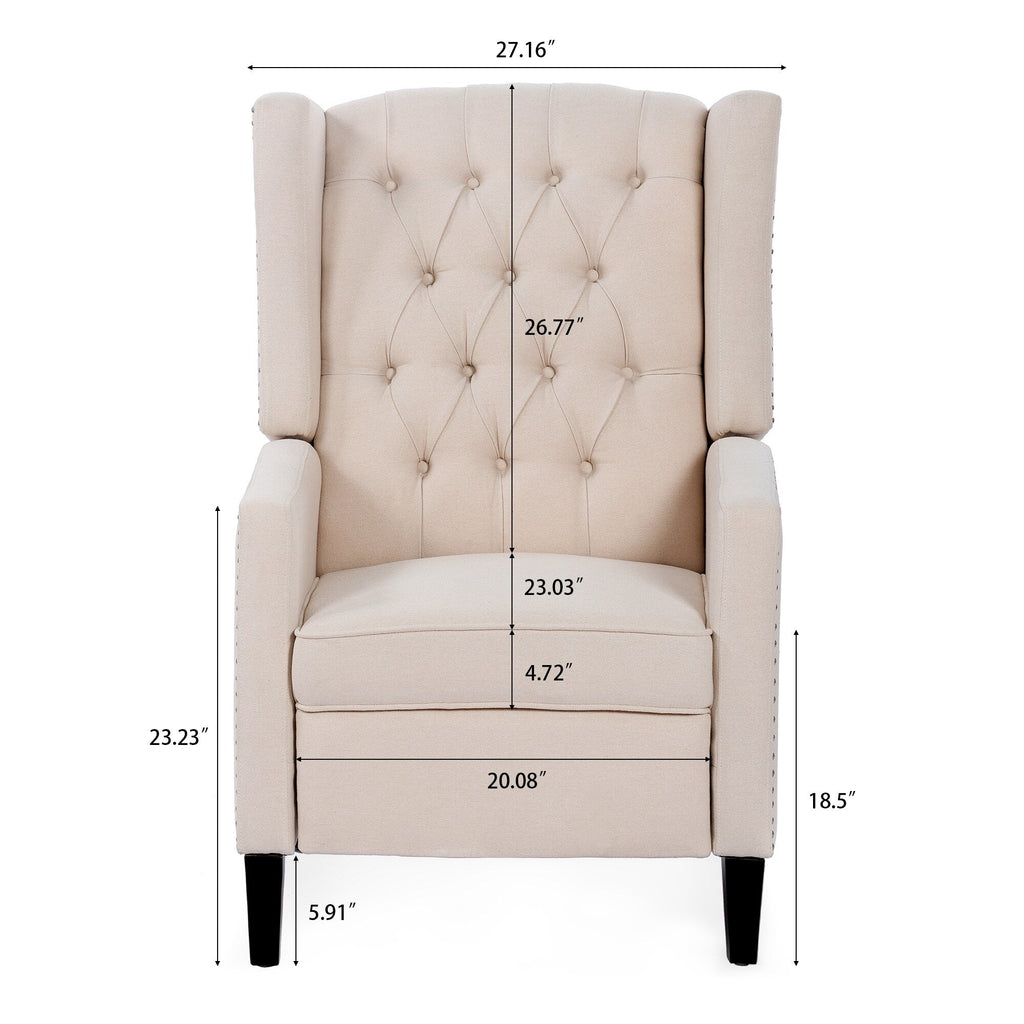 Fauteuil inclinable manuel large de 27,16 pouces
