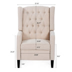 Fauteuil inclinable manuel large de 27,16 pouces