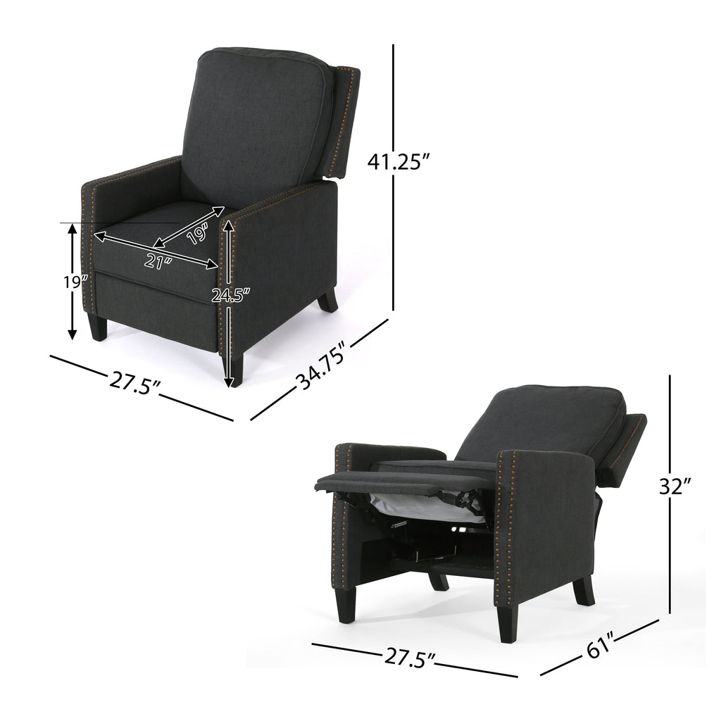 Fauteuil inclinable standard manuel de 27,5 po de large