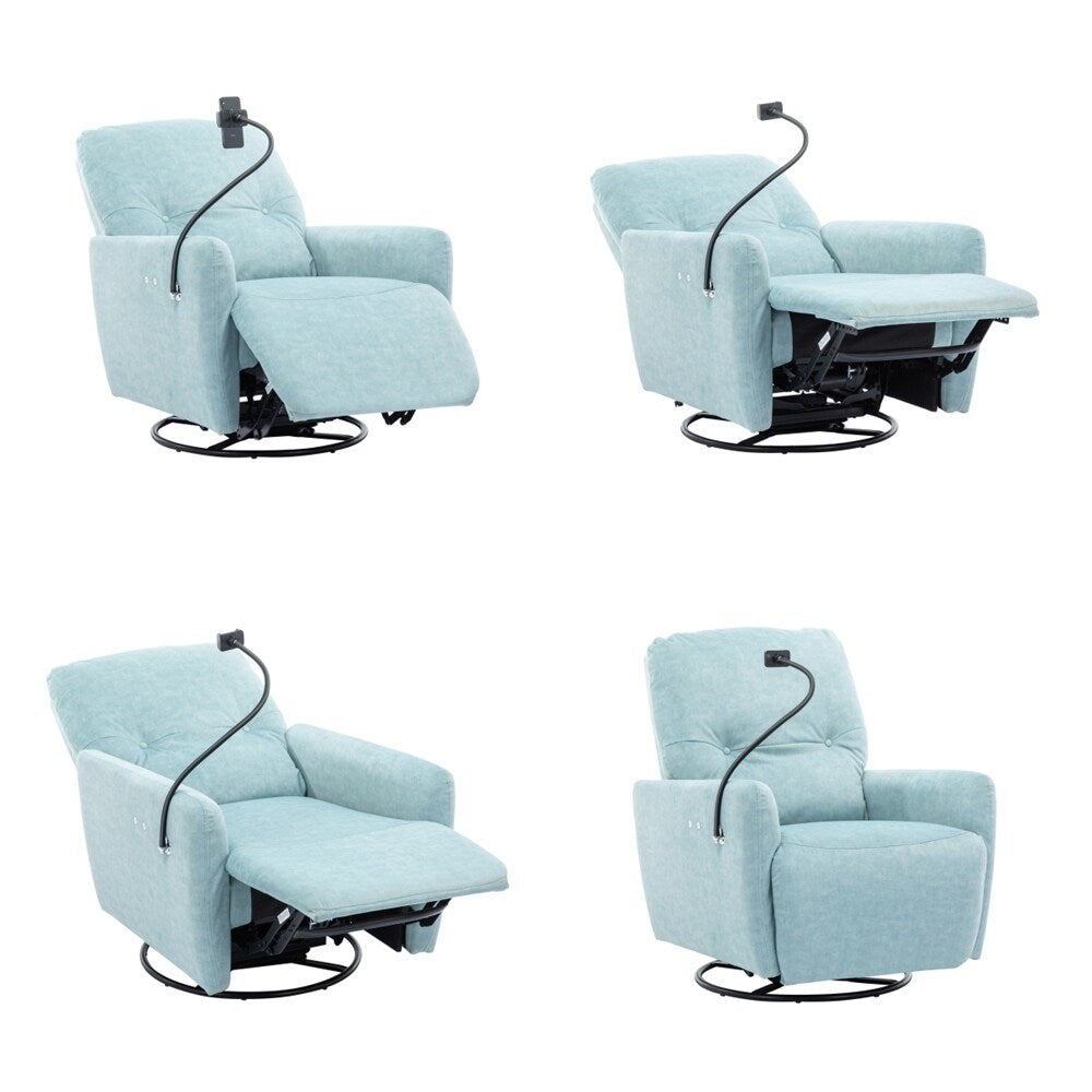 Fauteuil inclinable électrique pivotant à 270 degrés avec support de téléphone