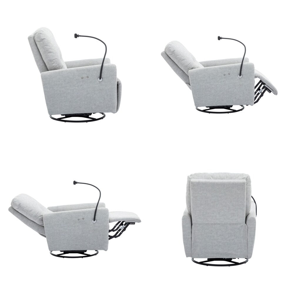 Fauteuil inclinable électrique pivotant à 270 degrés avec support de téléphone