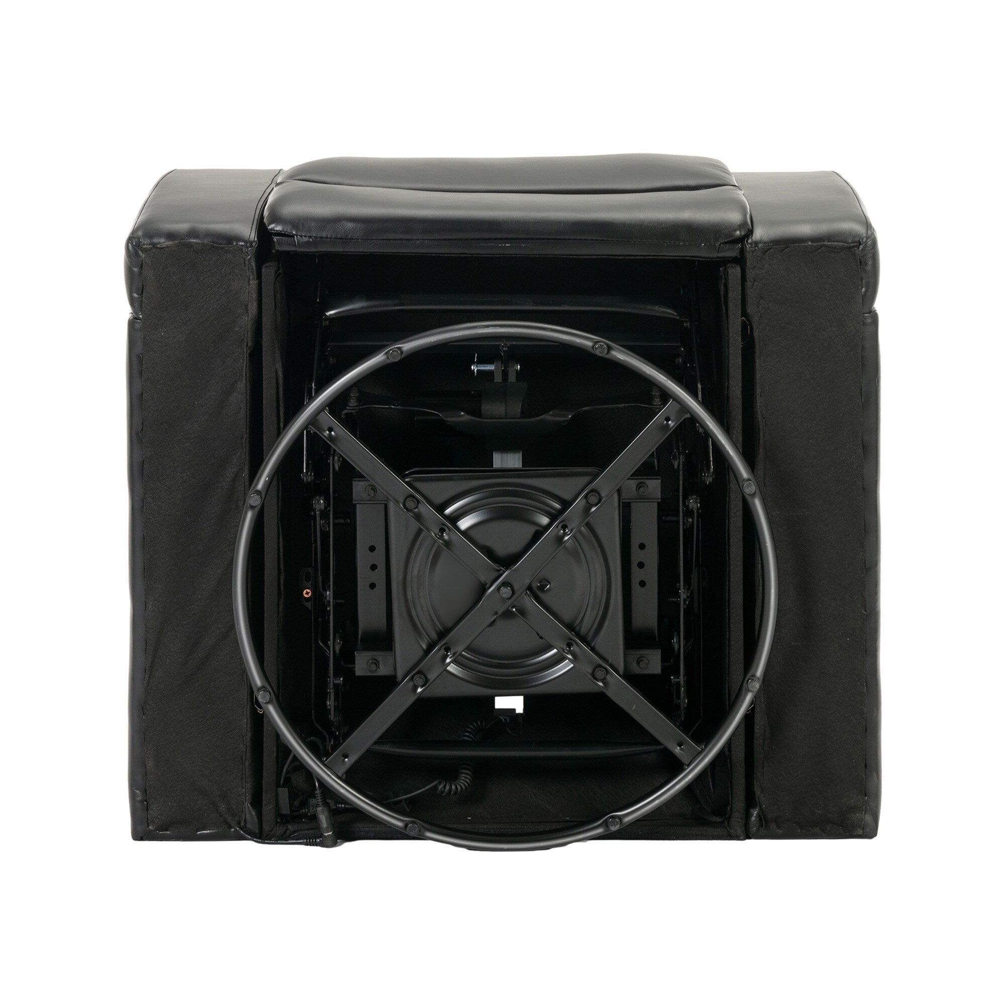 Fauteuil inclinable électrique pivotant à 270 degrés en cuir PU, siège individuel, fauteuil inclinable pour home cinéma avec dossier confortable et plateau