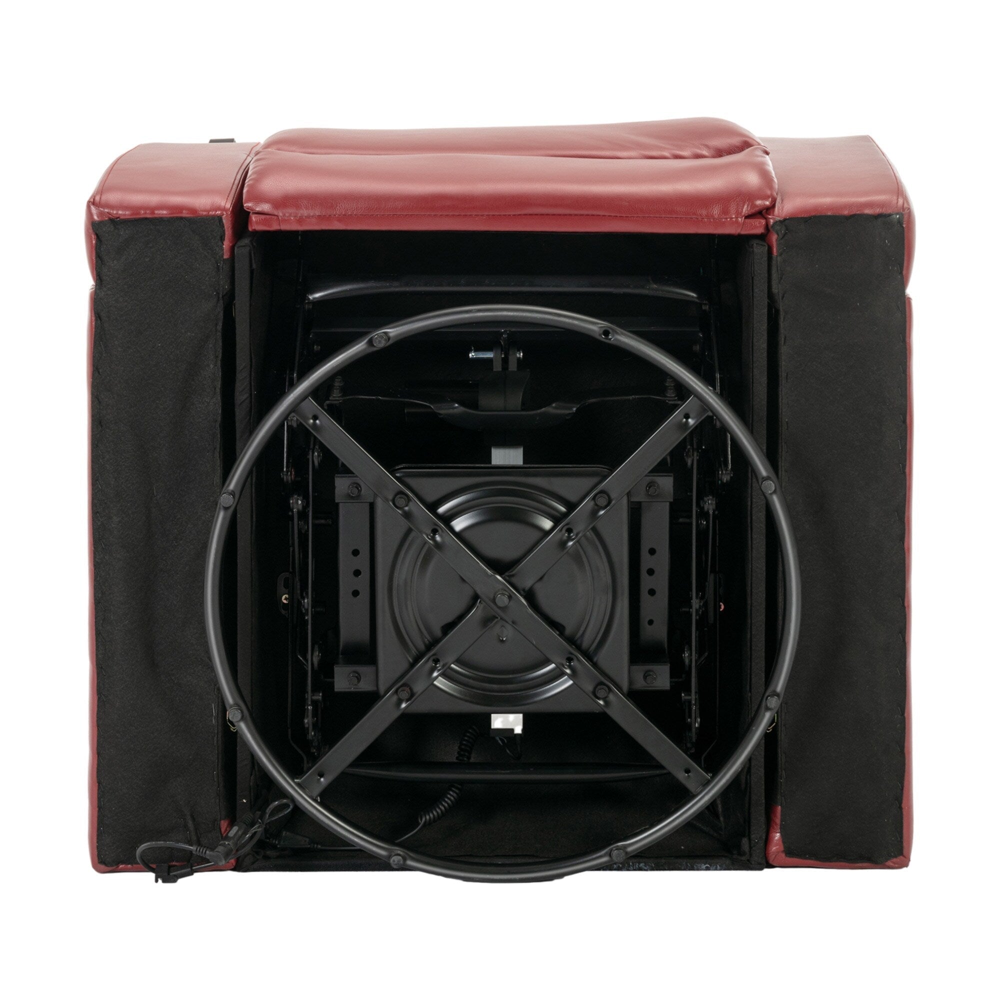 Fauteuil inclinable électrique pivotant à 270 degrés en cuir PU, siège individuel, fauteuil inclinable pour home cinéma avec dossier confortable et plateau